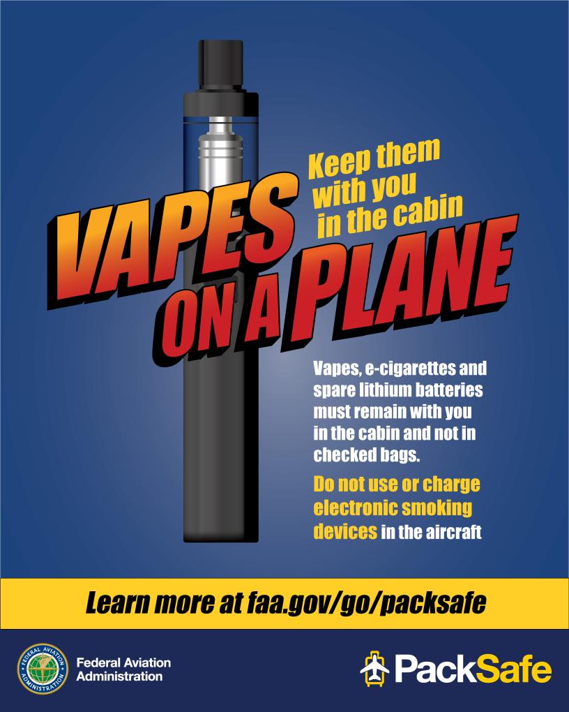 Vapes On A Plane Marketing Kit Federal Aviation Administration